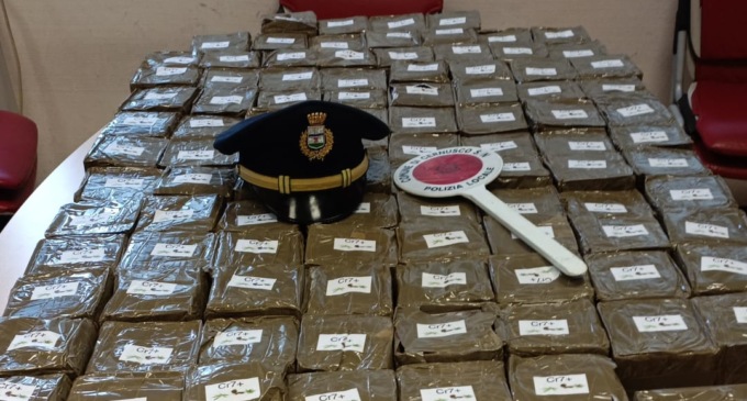 Un quintale e mezzo di hashish sequestrato dalla Polizia locale di Cernusco sul Naviglio