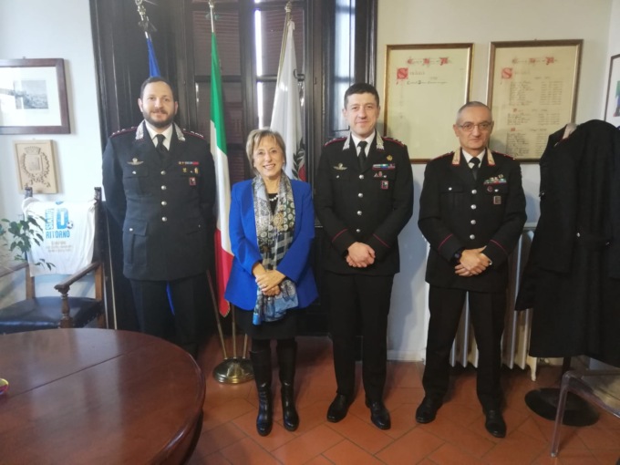Il nuovo Comandante dei Carabinieri del gruppo di Milano accolto in Municipio a Trezzo