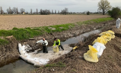 Avevano inquinato la roggia con idrocarburi: oggi la pulizia di Città metropolitana