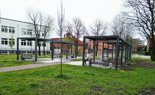 L’area verde accanto all’Accademia Formativa di Gorgonzola è diventata fruibile