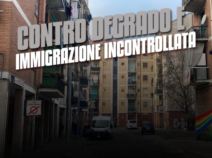 “Contro degrado e immigrazione incontrollata”: il presidio a Pioltello