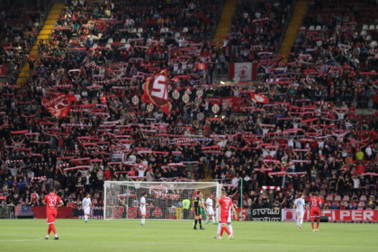 La curva di casa durante Triestina-Giana