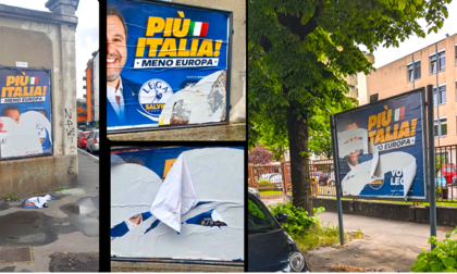 Manifesti elettorali della Lega vandalizzati: "Gesto spregevole e violento"