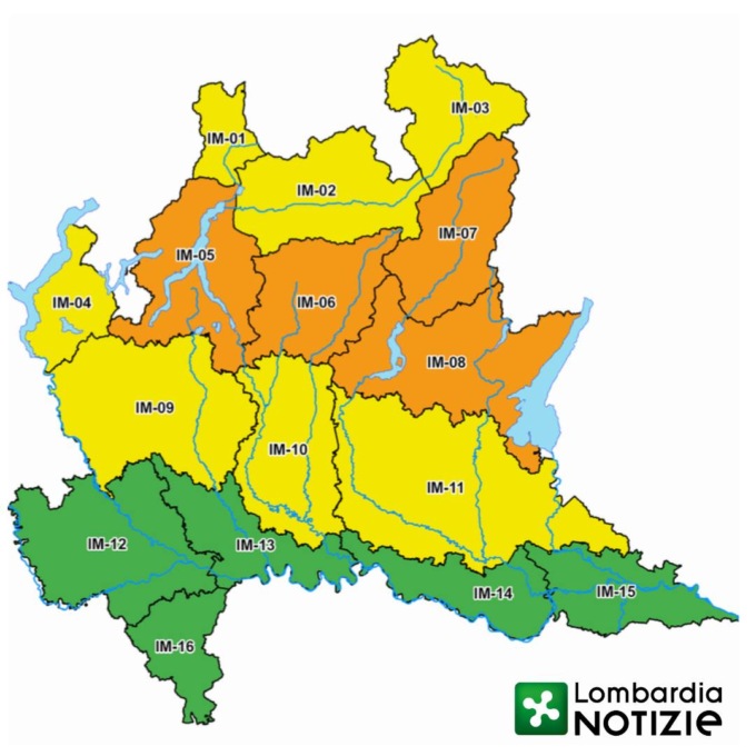 Maltempo in Lombardia, scatta l’allerta arancione