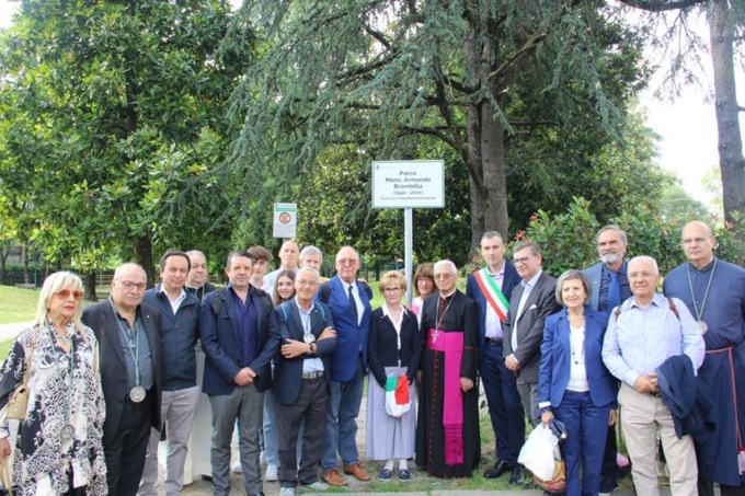 Il parco di San Maurizio al Lambro intitolato a monsignor Armando Brambilla