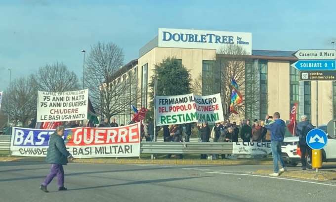 In marcia anche dalla Martesana a Solbiate Olona contro il Comando strategico Nato