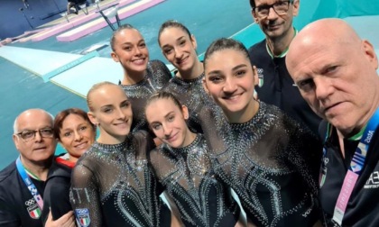 Giorgia Villa con le compagne alle Olimpiadi