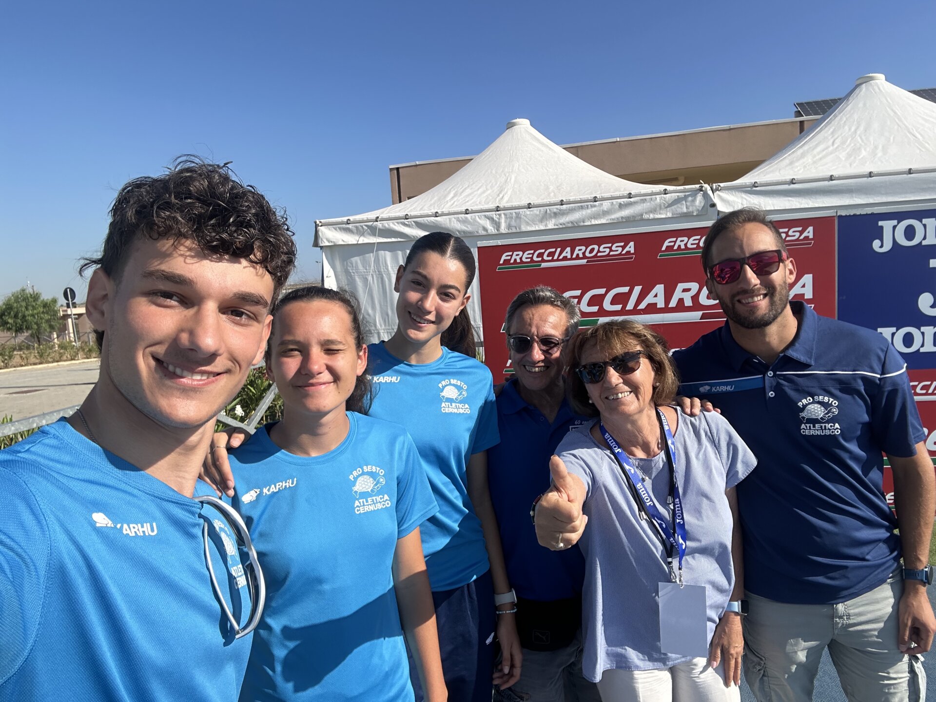 selfi prima delle gare