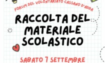 Raccolta di materiale scolastico a Cassano d'Adda