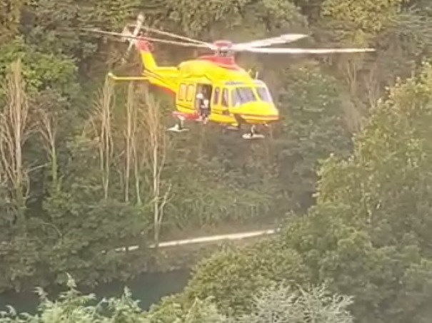 Giovane nell’Adda a Capriate San Gervasio, salvato con l’elicottero
