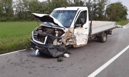 Scontro tra auto e moto Truccazzano e Rivolta d'Adda. Sp14 bloccata