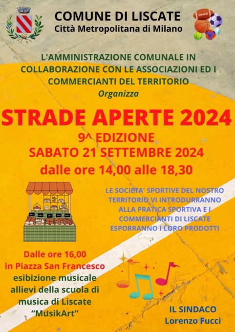 A Liscate “Strade Aperte” per associazioni sportive e commercianti