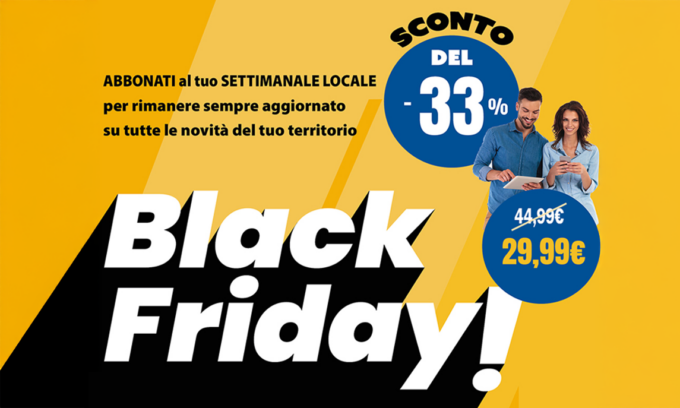 Promo Black Friday: l’abbonamento digitale alle Gazzette costa il 33% in meno