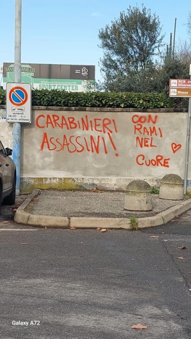Brugherio: scritta ingiuriosa nei confronti dei Carabinieri