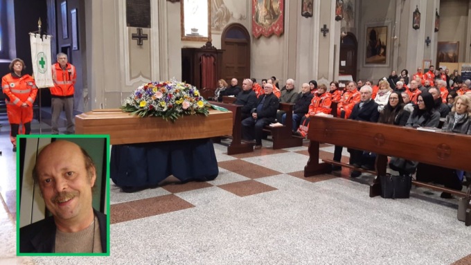 La Croce Verde ha dato l’ultimo saluto al presidente: “Ciao Gigio, modello ed esempio”