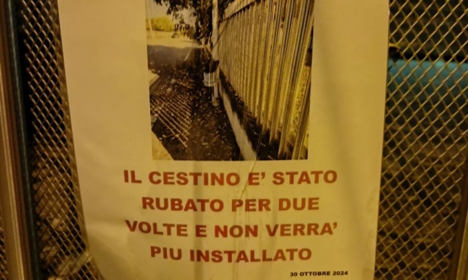 Il giallo dei furti di cestini della spazzatura a Fara Gera d’Adda e la provocatoria contromisura del Comune