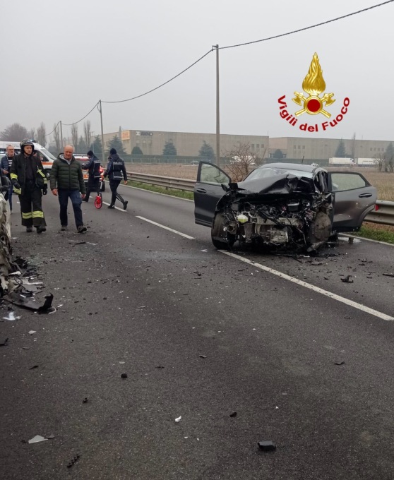 Perde il controllo dell’auto e si schianta contro un furgone: dentro dieci cani