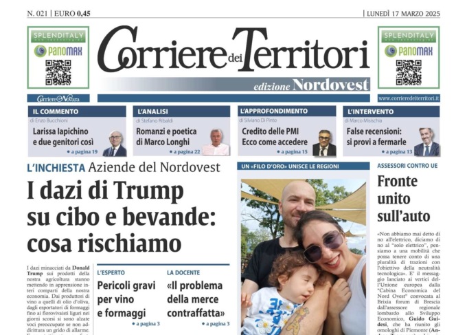 E’ uscito il nuovo Corriere dei Territori nelle edicole l’informazione del Nord Ovest