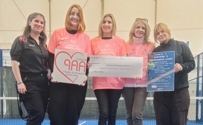 La solidarietà scende sul campo da padel a sostegno dei progetti di Aap Pioltello