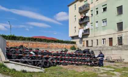 Sequestrata una montagna di pneumatici: meccanico denunciato