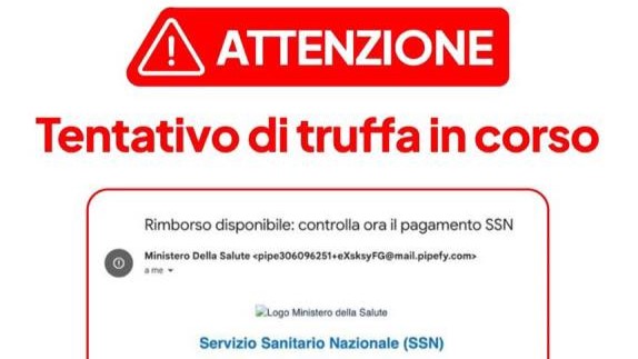 Rimborsi del Ssn: è una truffa! Fondazione Marchesi lancia l’allarme delle false mail ministeriali