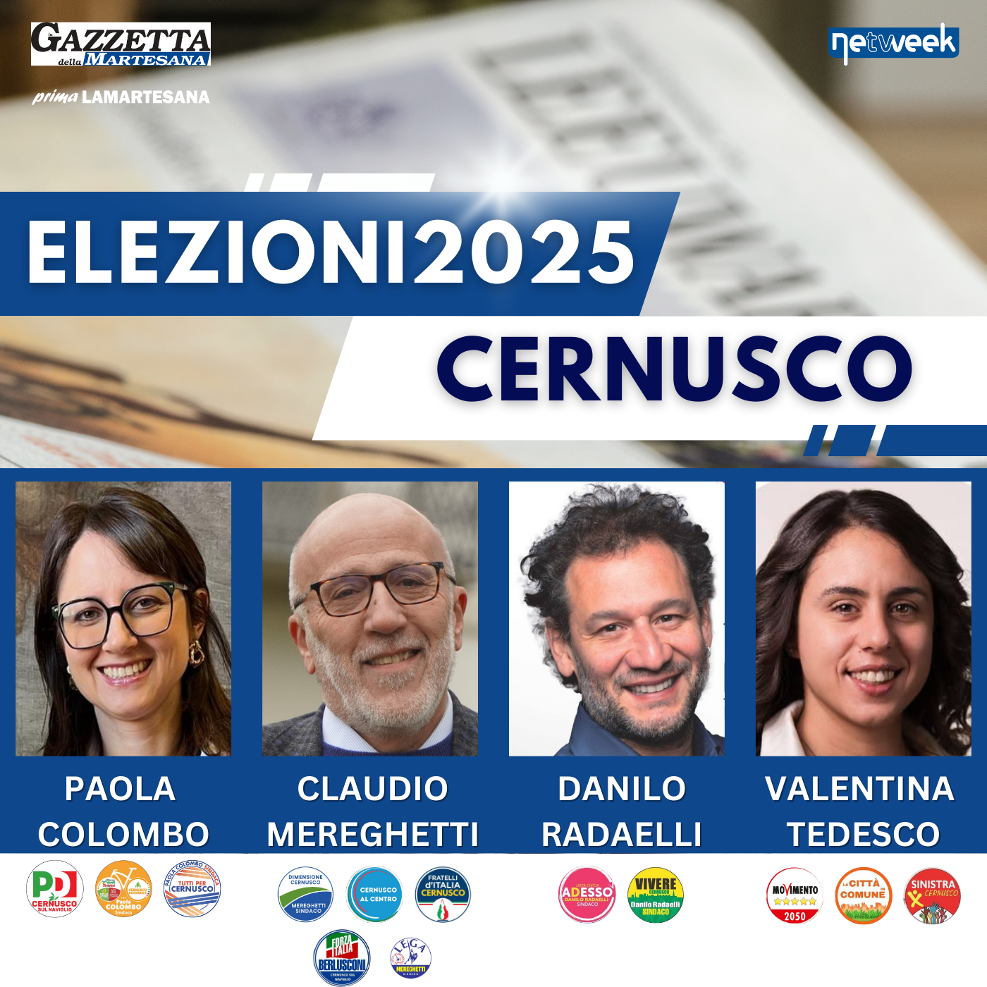 Elezioni Cernusco 2025 - Intervista ai candidati