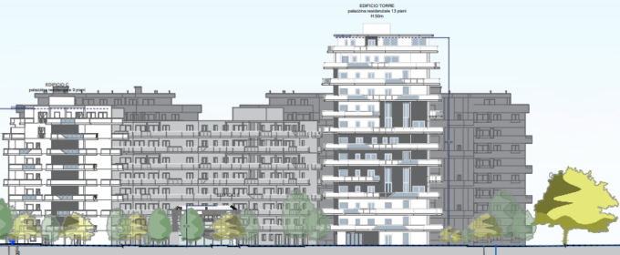 Sette palazzi, una torre di 13 piani e 344 appartamenti: ecco il futuro dell’ex Torriani