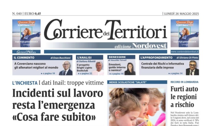Incidenti sul lavoro nel Nordovest, l’inchiesta della settimana per il Corriere dei Territori