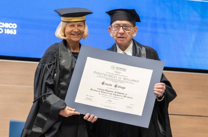 Laurea ad honorem in Ingegneria meccanica per Ernesto Colnago