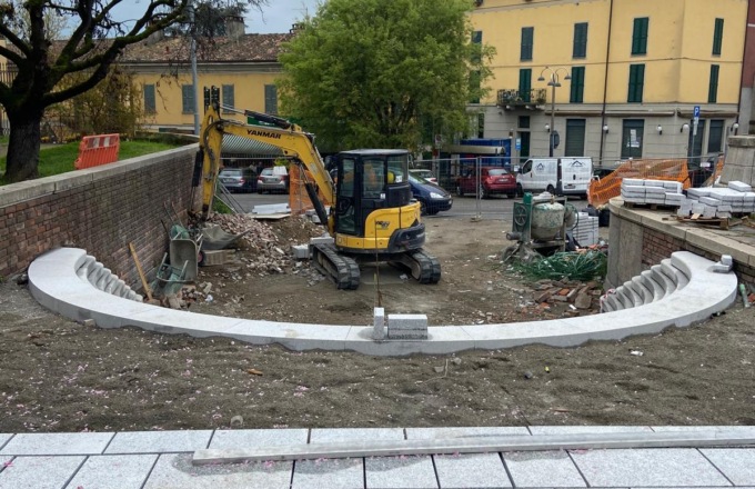 A metà mese riaprirà piazza Garibaldi a Cassano d’Adda