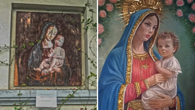 Andata persa nell’alluvione, la Madonna della Speranza torna in paese
