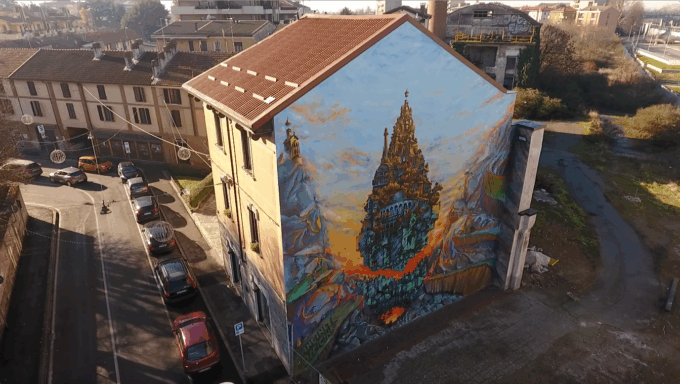 Una raccolta fondi per non far sparire il murale “Nova Melzo”: un’opera d’arte della città