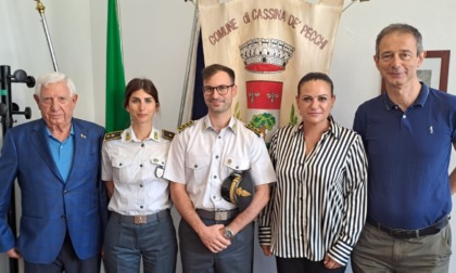 Il nuovo comandante della Finanza in visita a Cassina de' Pecchi