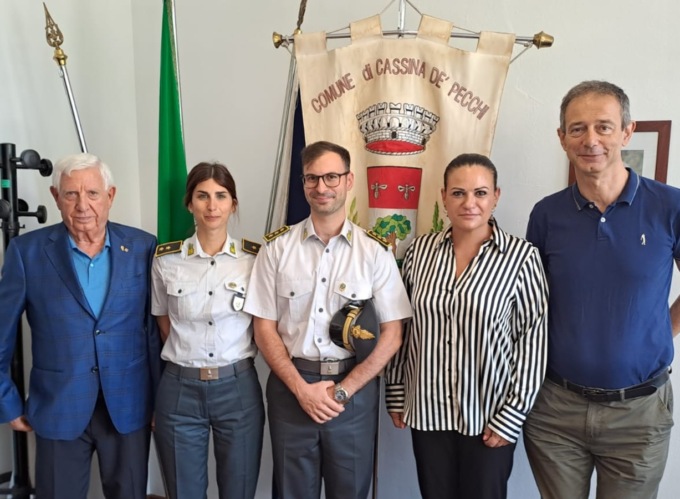 Il nuovo comandante della Finanza in visita a Cassina de’ Pecchi