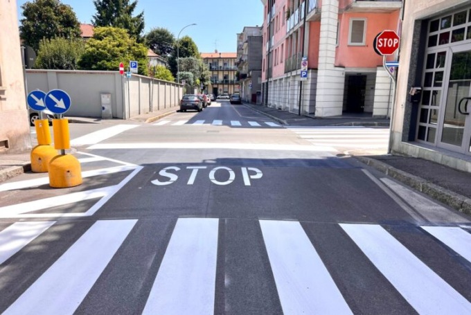 È stato introdotto un “doppio stop” tra via Roma e via Restelli a Gorgonzola