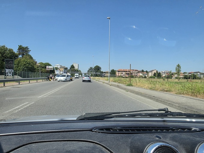 Incidente con un rider sulla Padana superiore