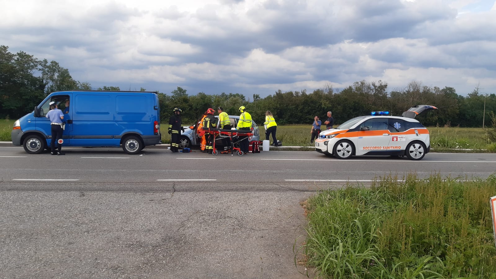 trezzo incidente via brasca sp2