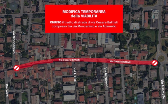 Cantiere agli sgoccioli: a Carugate via Battisti chiusa fino a venerdì