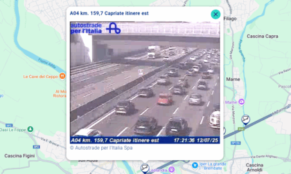 Incidente in autostrada tra Trezzo e Capriate: tre chilometri di coda