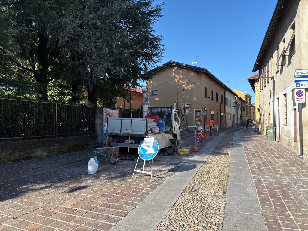 cambiago Restyling del centro storico, in corso i lavori