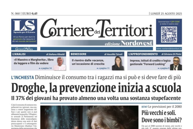 Il nuovo numero del Corriere dei Territori si è occupato di droghe e giovani