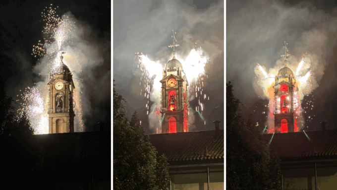 San Fermo non tradisce le aspettative: che spettacolo tra musica e fuochi d’artificio