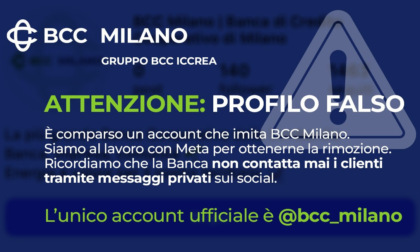 Attenzione! È online un falso profilo Instagram di Bcc Milano