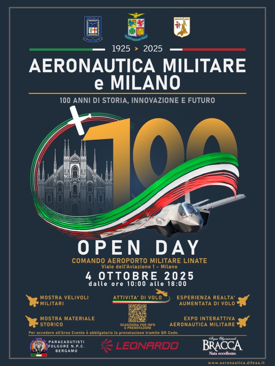 Due eventi per i 100 anni dell’Aeronautica militare