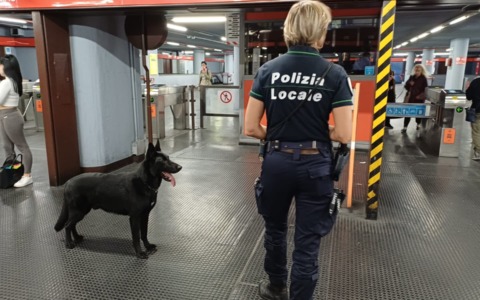 Cani antidroga in metro: sequestrati due etti di hashish