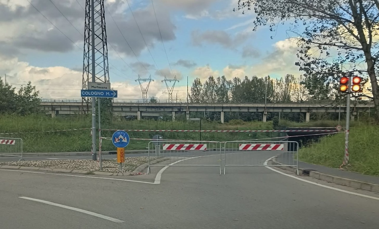 Lavori in corso: il sottopasso di viale Martesana allagato resta chiuso