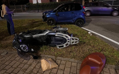 Incidente tra una moto e un quadriciclo: ferito un 35enne