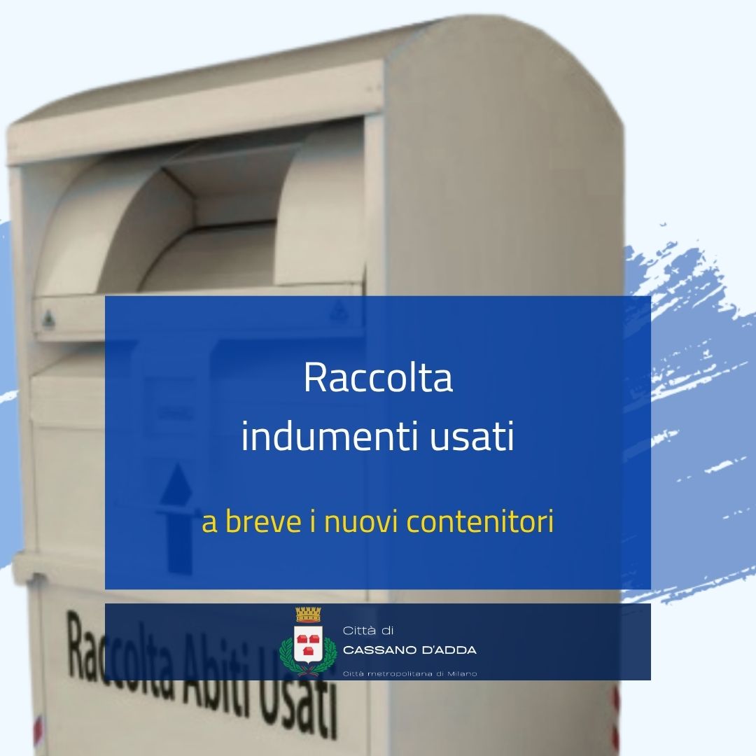 In arrivo nuovi contenitori per gli indumenti usati
