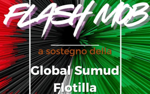 Protesta a Cassina de’ Pecchi contro il blocco della Global sumud flotilla