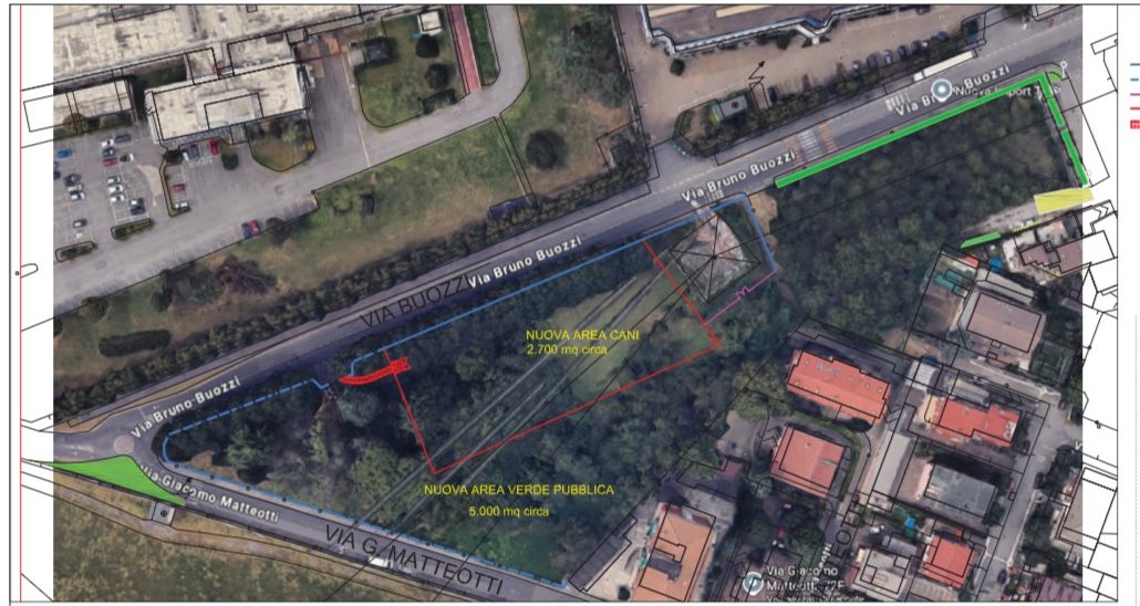 Un nuovo parco pubblico da 8mila metri quadrati (con area cani)